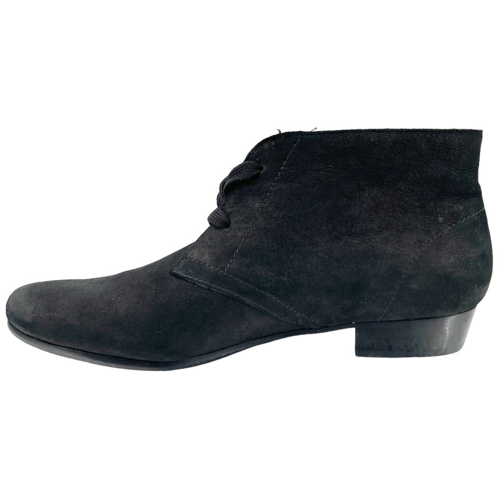 Munro Women's Sloane Suede Tie Ankle Boot, Black, Size 9.5N